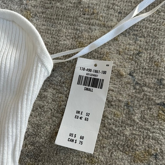 A&F White Ribbed tank - Picture 2 of 5